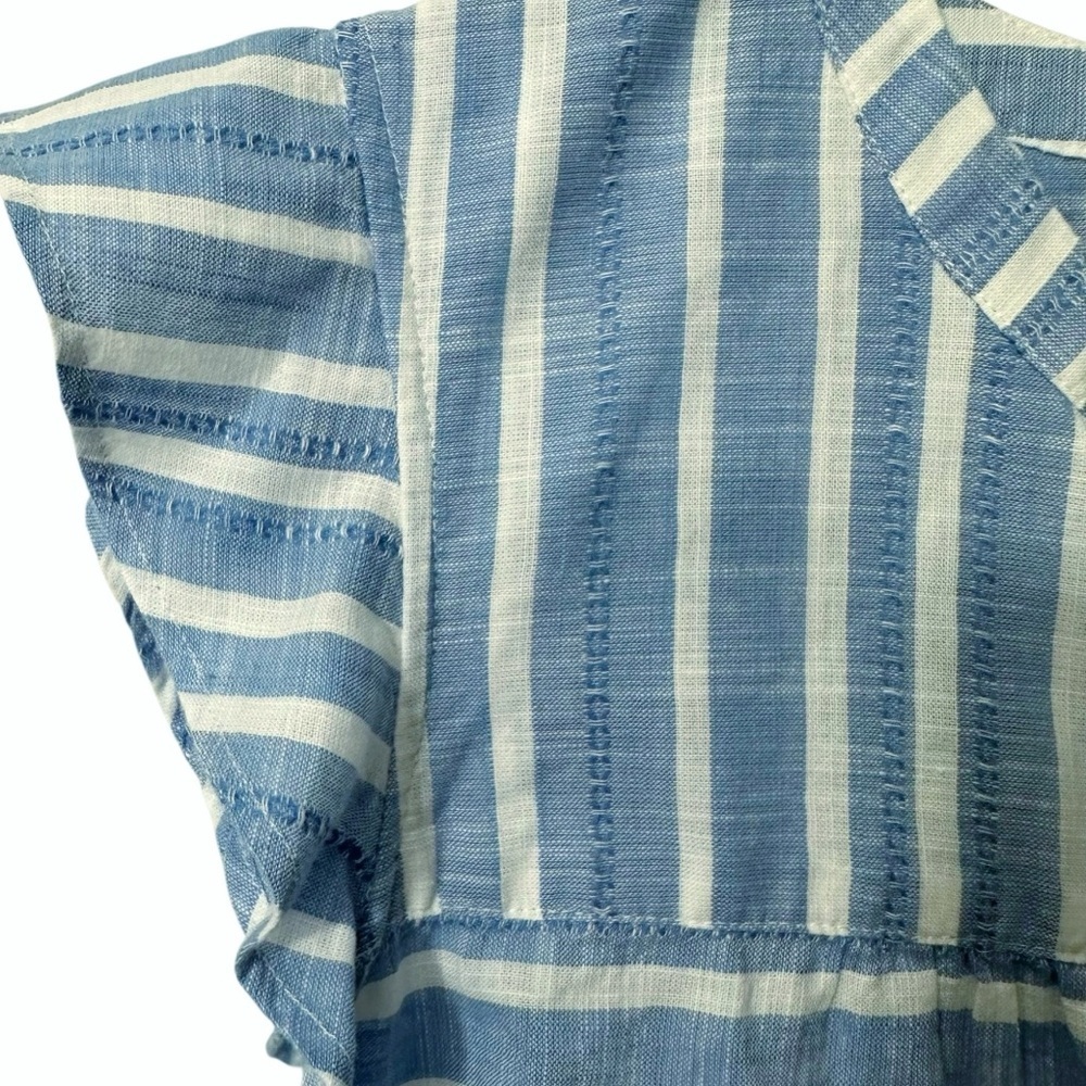 Talbots Linen Buoyant Stripe Shell Top Blouse - image 6